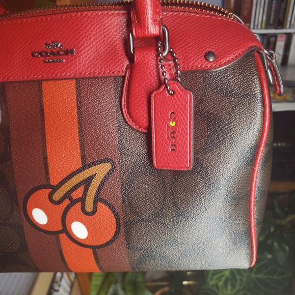 Coach Cherry Signature Small Satchel Bag  *RARE* - Picture 2 of 9